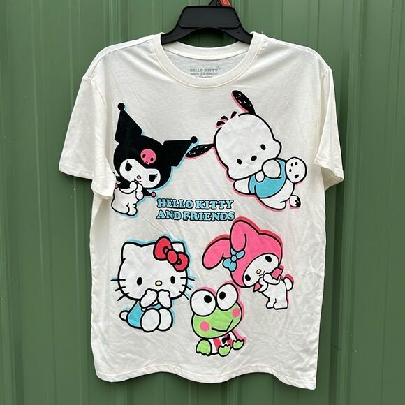 Women’s Hello Soft Kitty & Friends Graphic Short Sleeve T-Shirt Size M - Picture 1 of 7